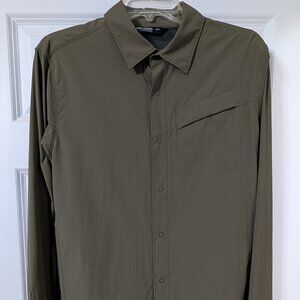 Outdoor Research Men’s Astroman Long Sleeve Sun Shirt - Medium, Ranger Green